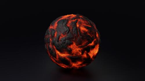 Procedural Lava shader preview image